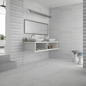 Denver white bathroom tiles