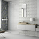 Denver white shower room tiles