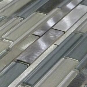 metallic silver linear